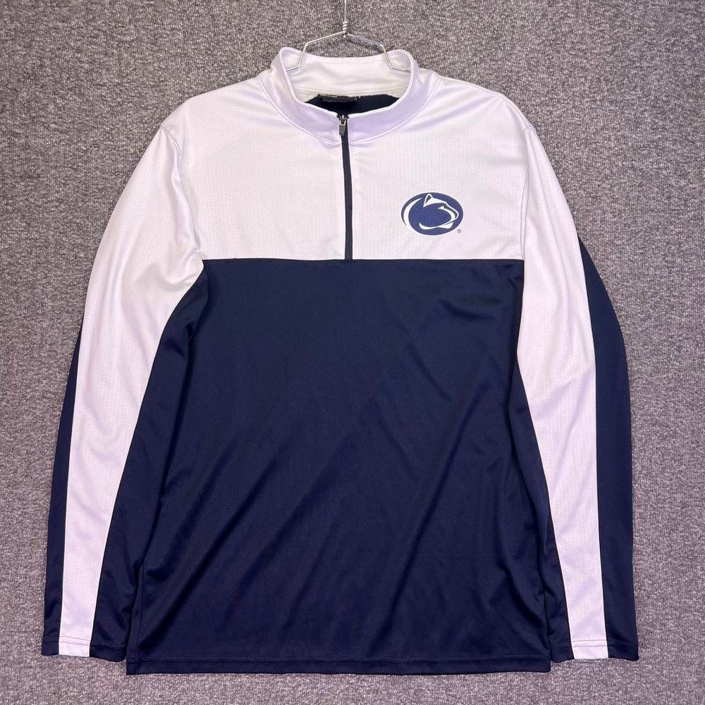 Colosseum Penn State Pullover Mens M Navy Athletic Game Day Quarter Zip Logo